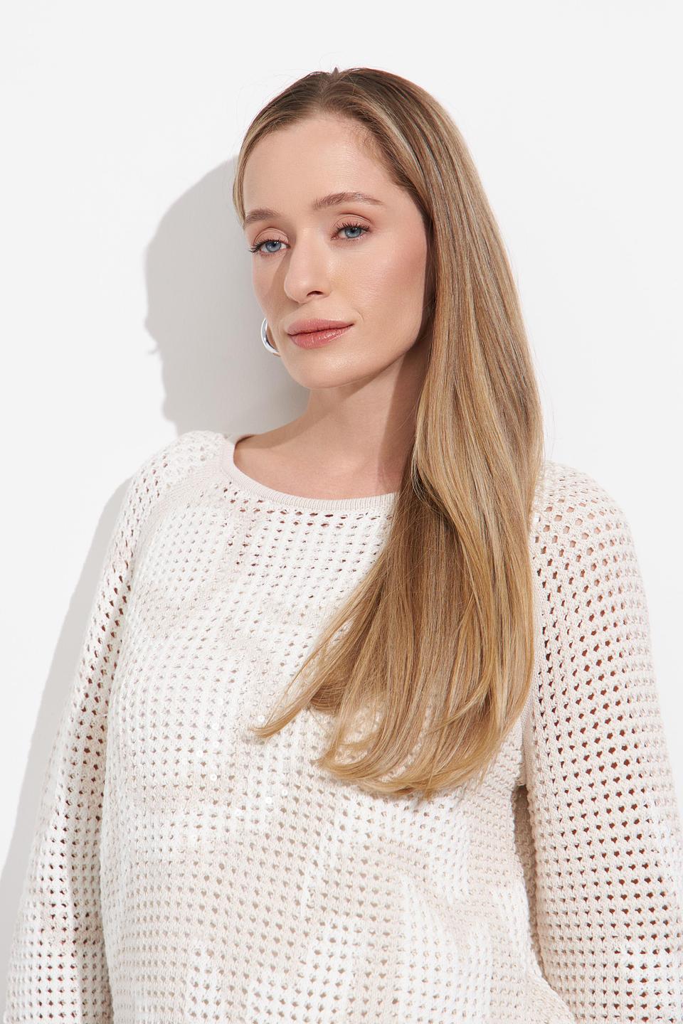 Пуловер Monari ажурный бежевый