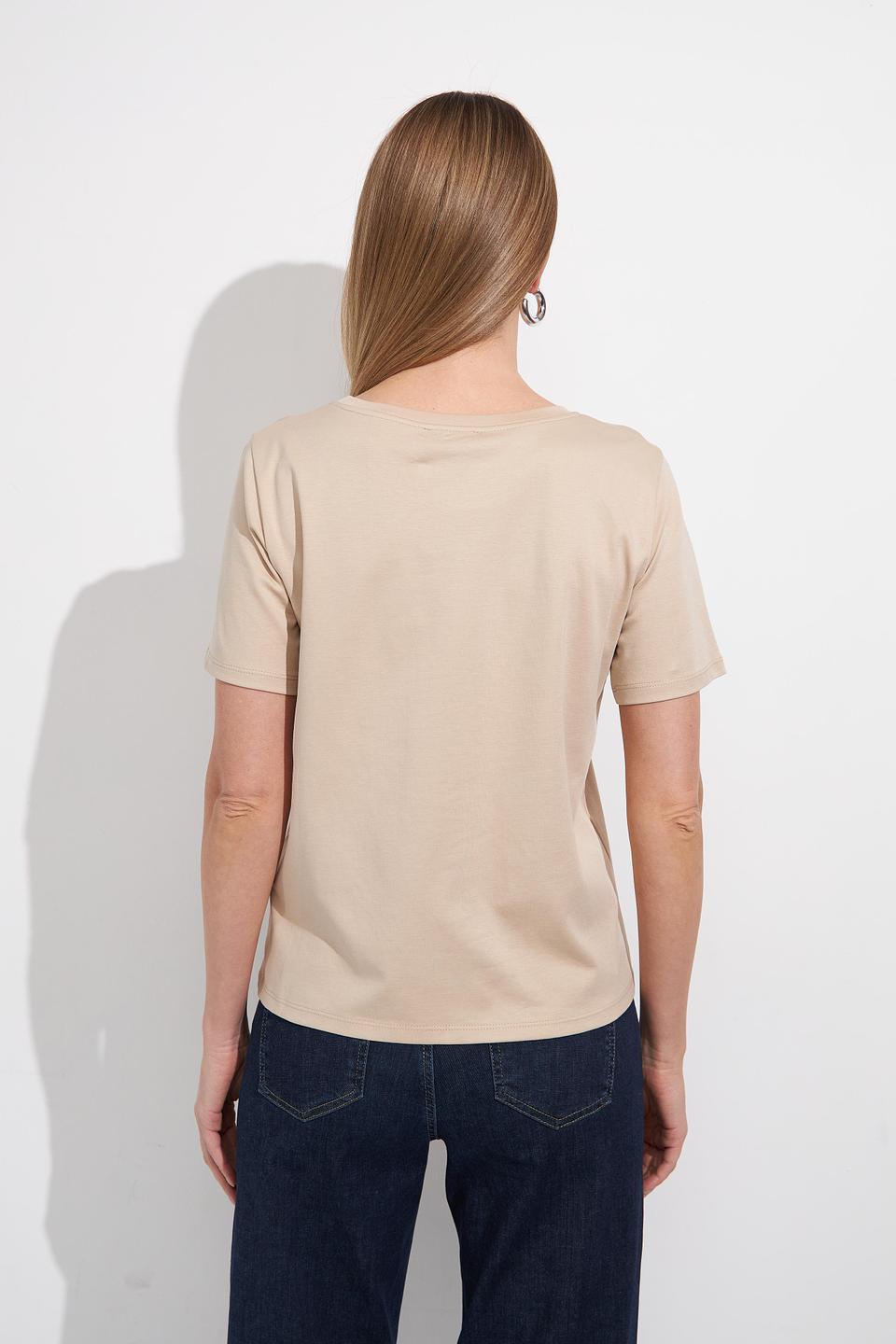 Футболка Monari с леопардом бежевая