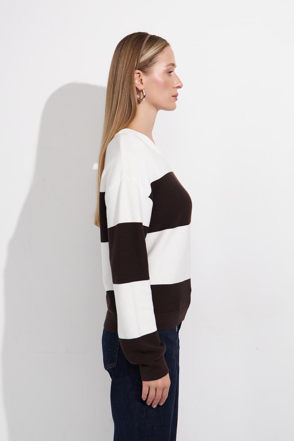 Пуловер Monari в полоску