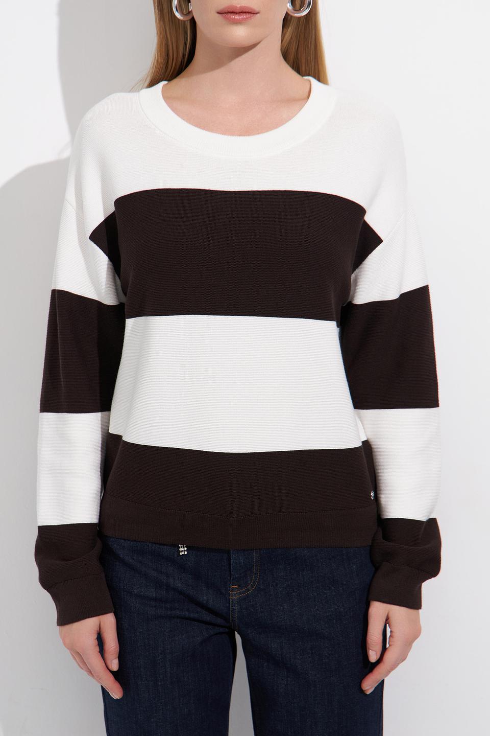 Пуловер Monari в полоску