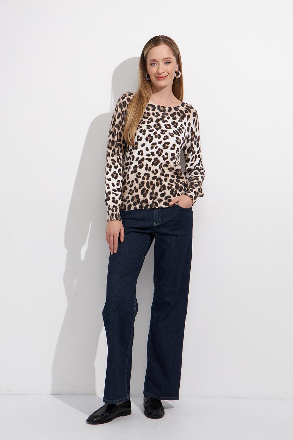 Пуловер Monari леопардовый