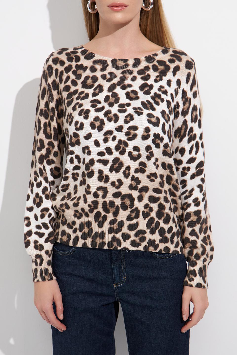 Пуловер Monari леопардовый