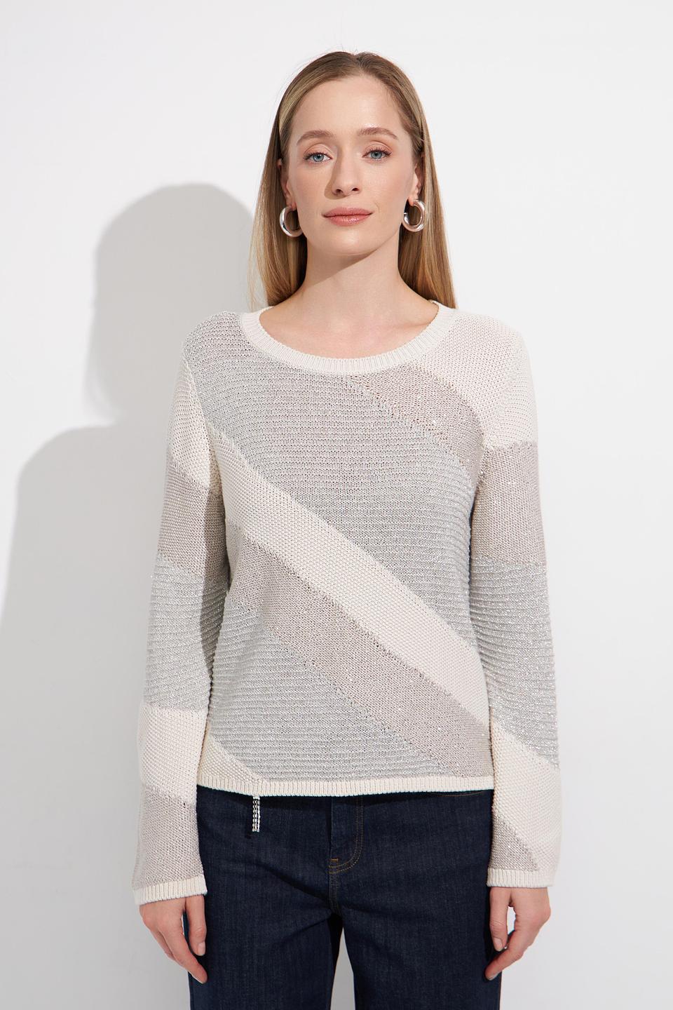 Пуловер Monari с косами бежевый