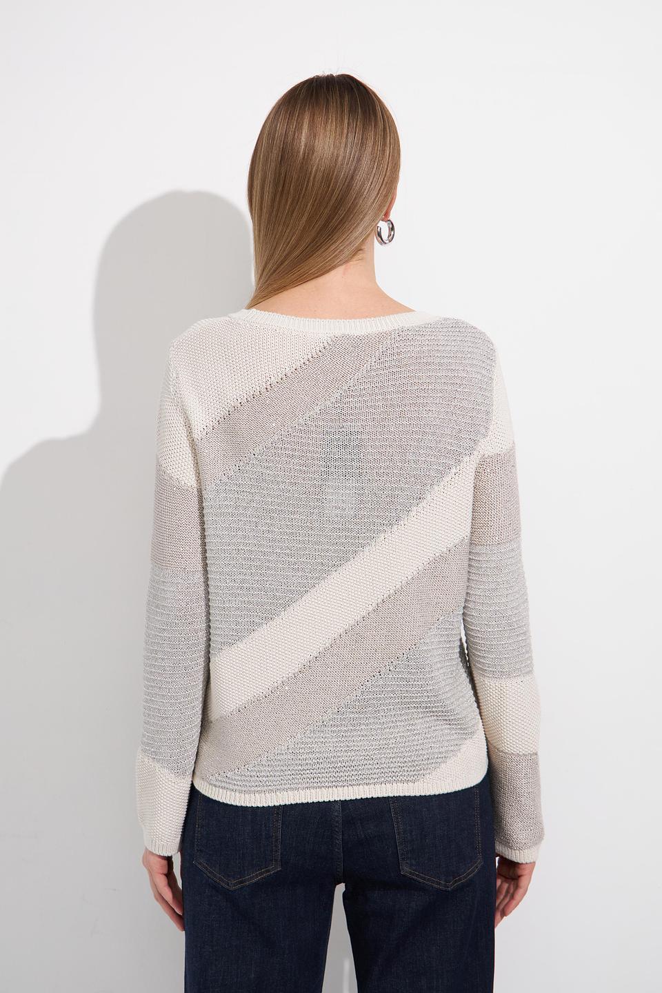 Пуловер Monari с косами бежевый