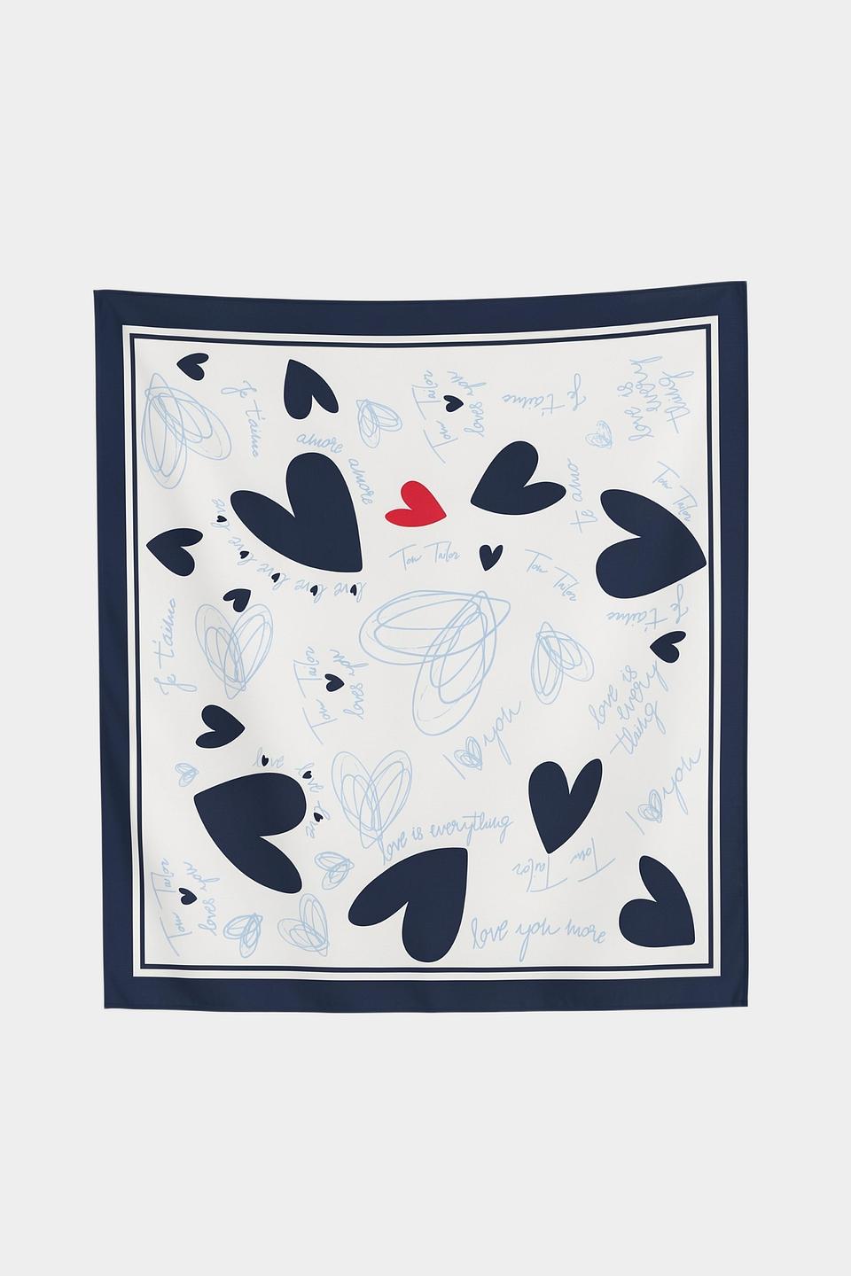 Шарф Tom Tailor с принтом сердец