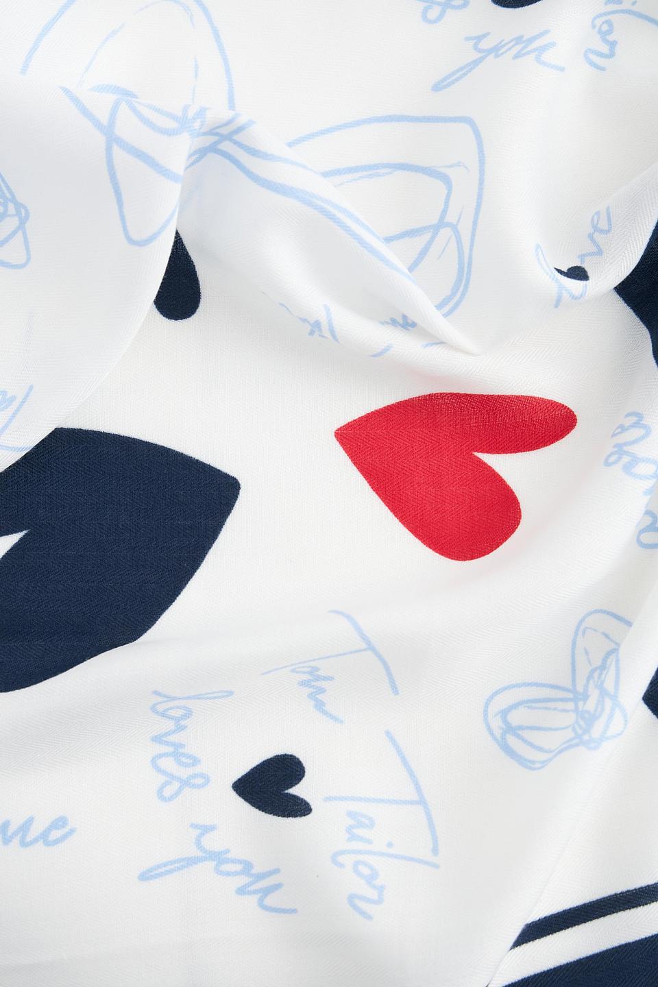 Шарф Tom Tailor с принтом сердец