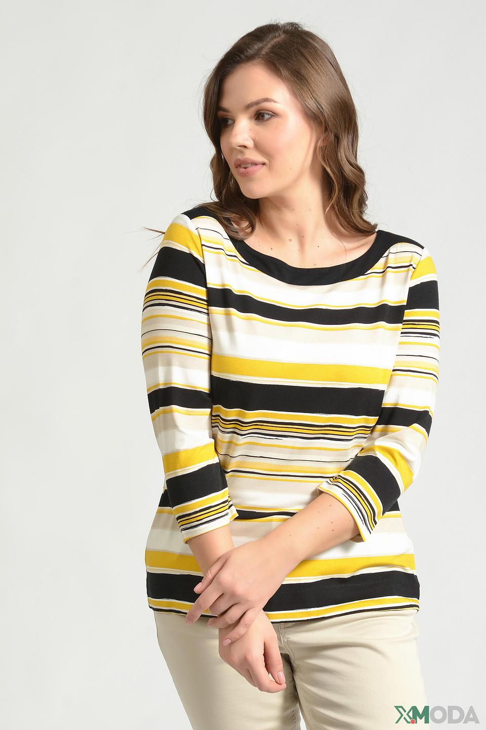 Футболка Via Appia в полоску жёлтая