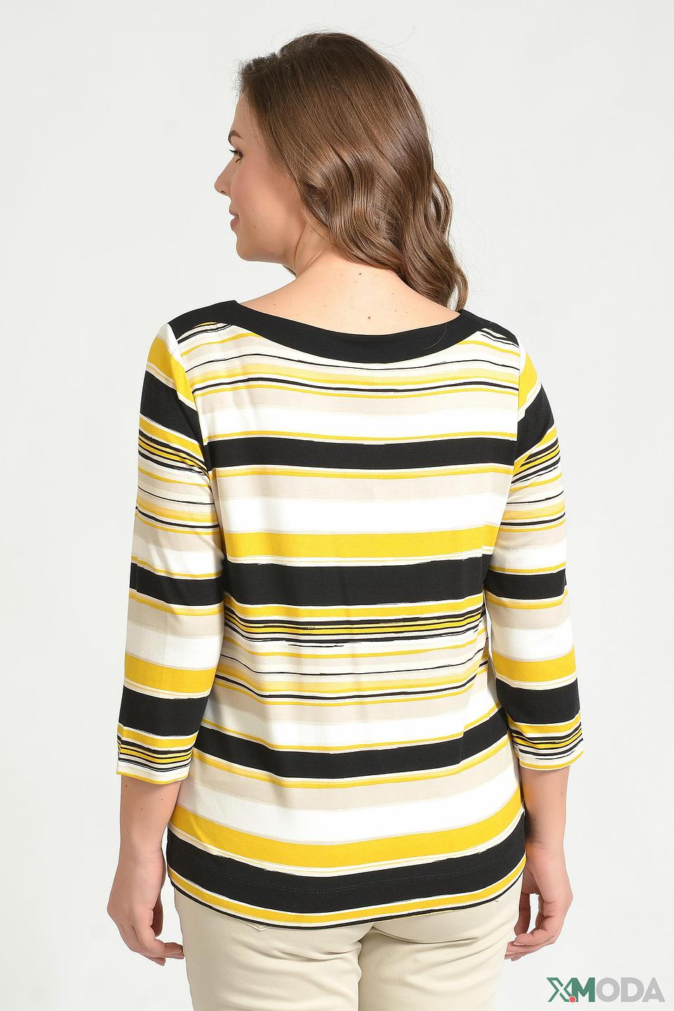 Футболка Via Appia в полоску жёлтая