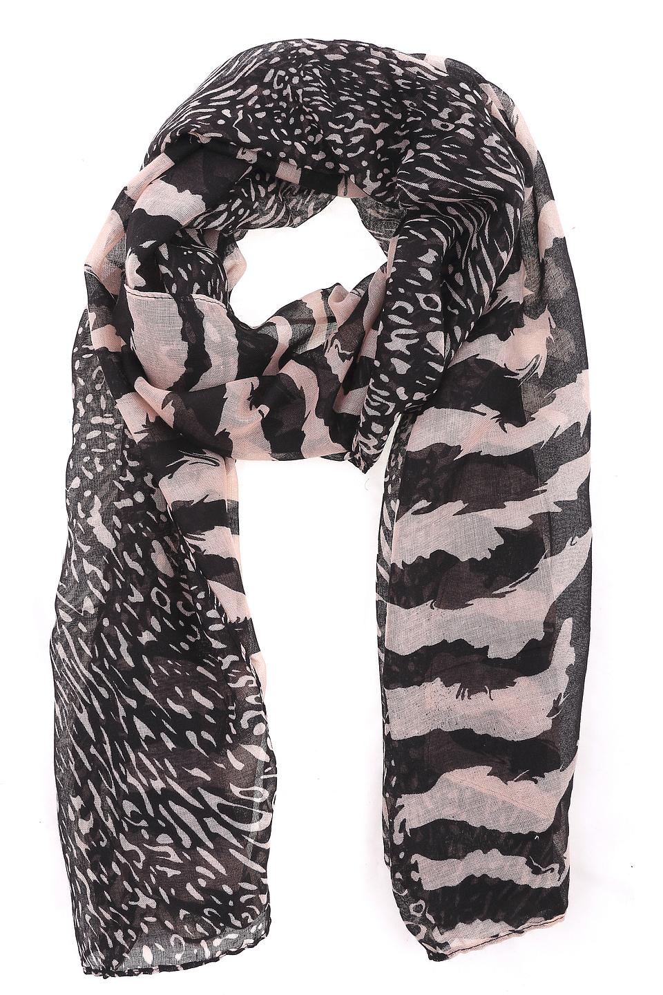 Шарф Gerry Weber, чёрно-розовый принт