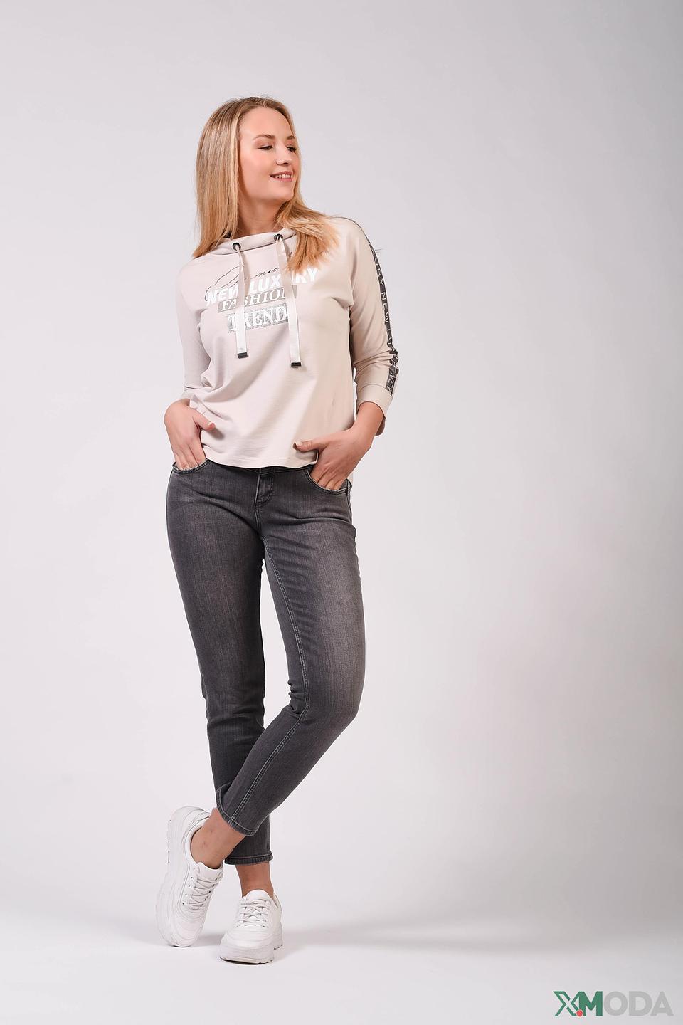 Джинсы скинни Oui серые