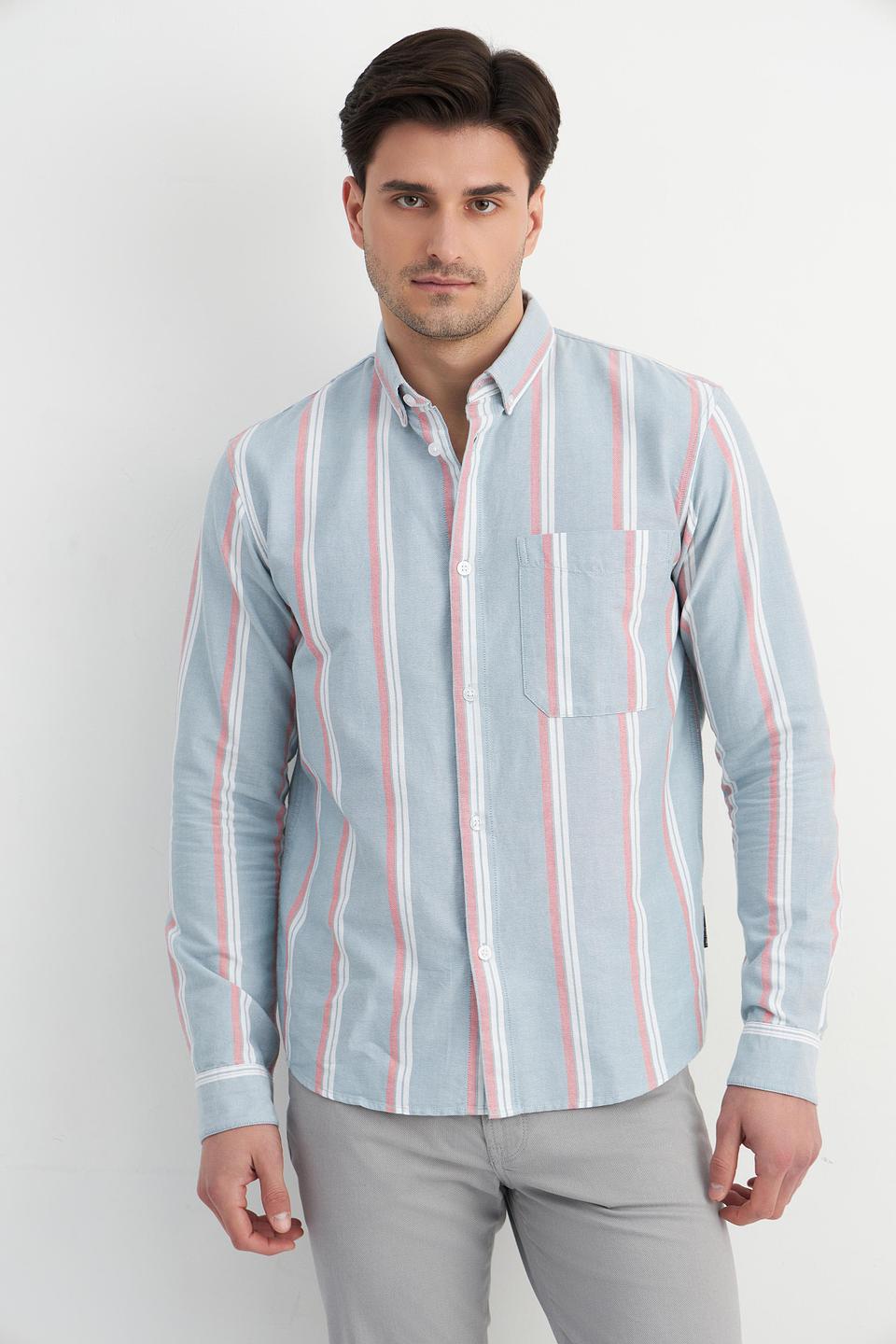 Рубашка Tom Tailor в полоску голубую