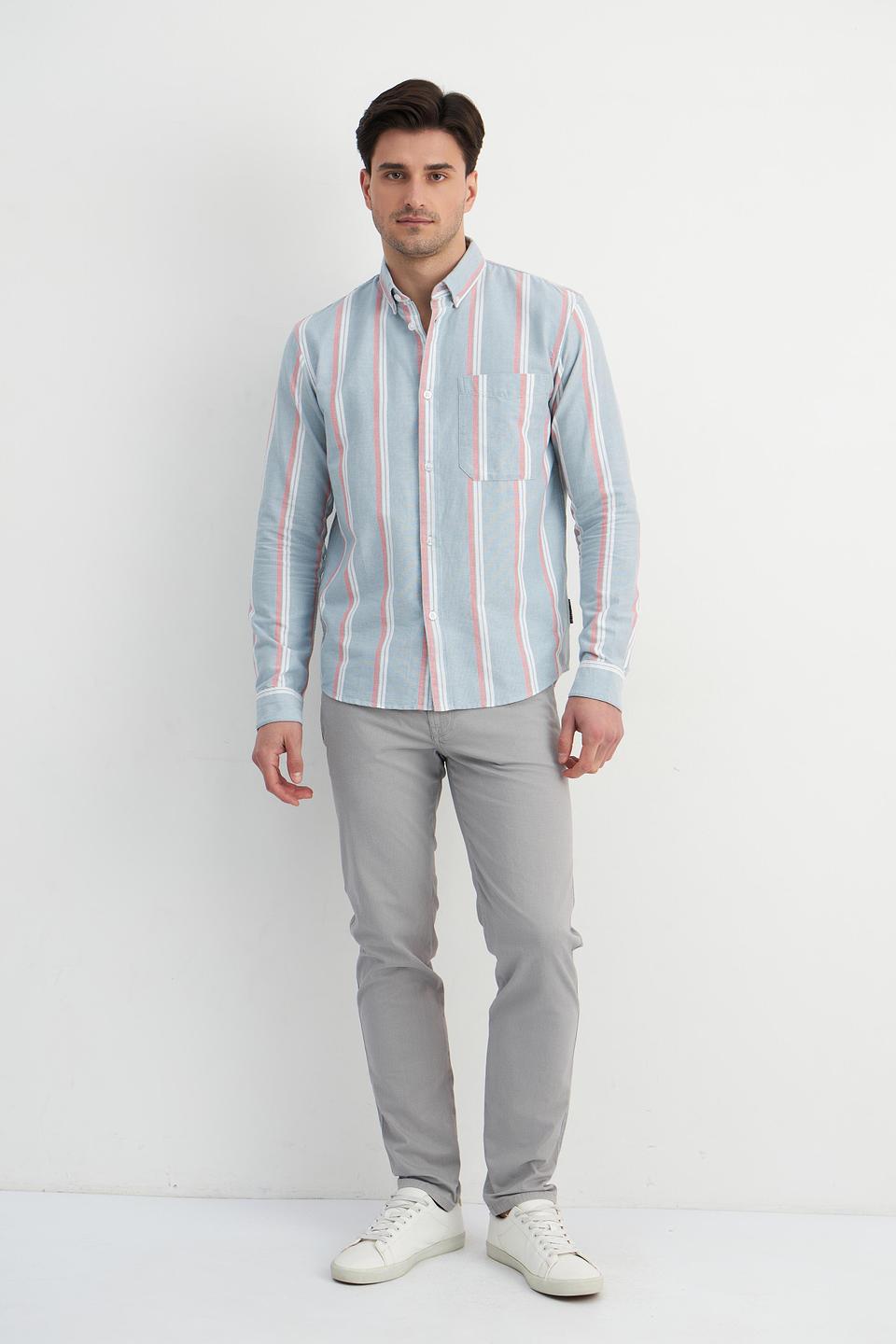 Рубашка Tom Tailor в полоску голубую