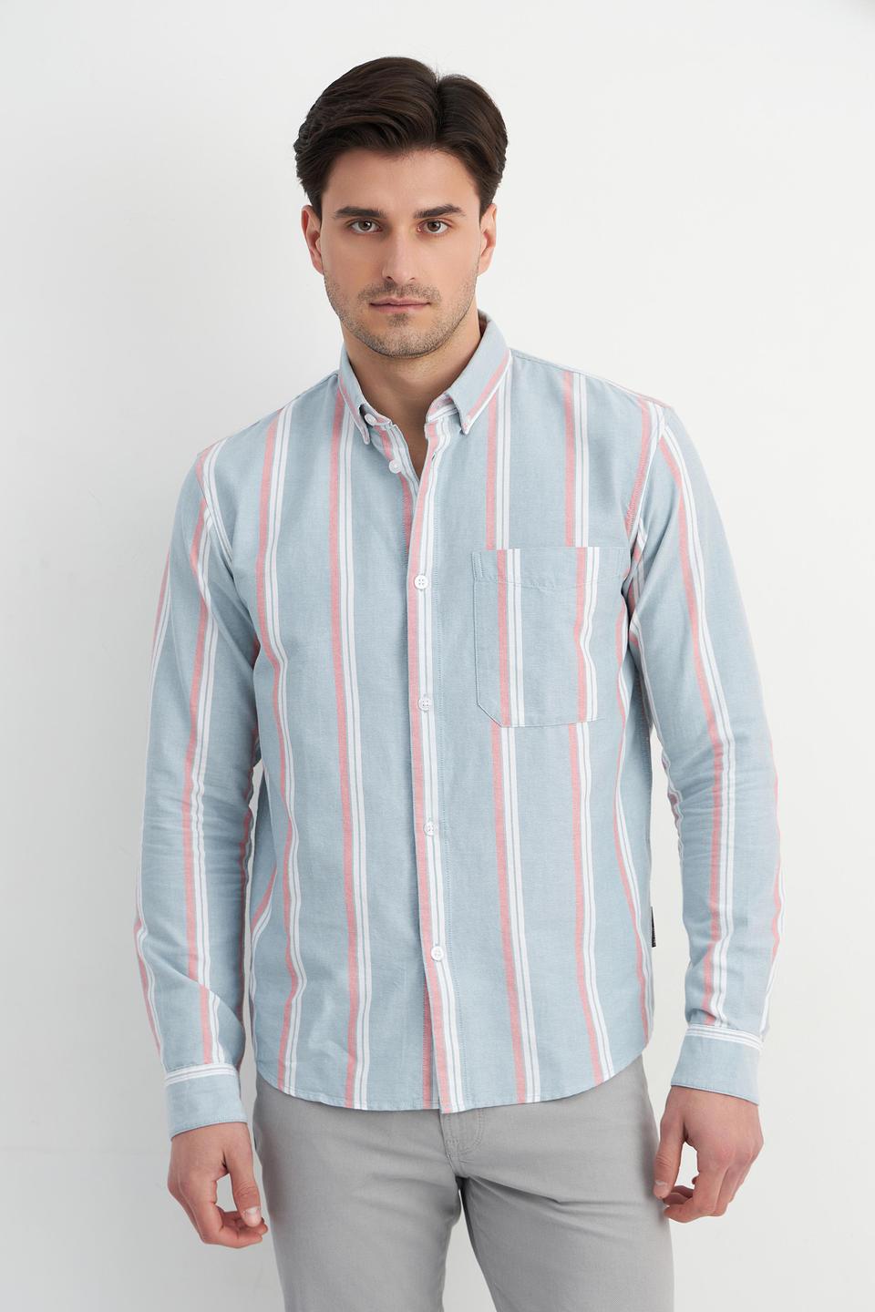 Рубашка Tom Tailor в полоску голубую