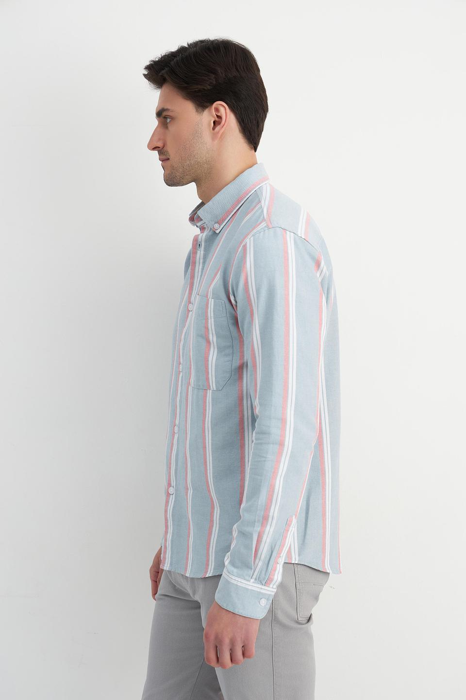 Рубашка Tom Tailor в полоску голубую