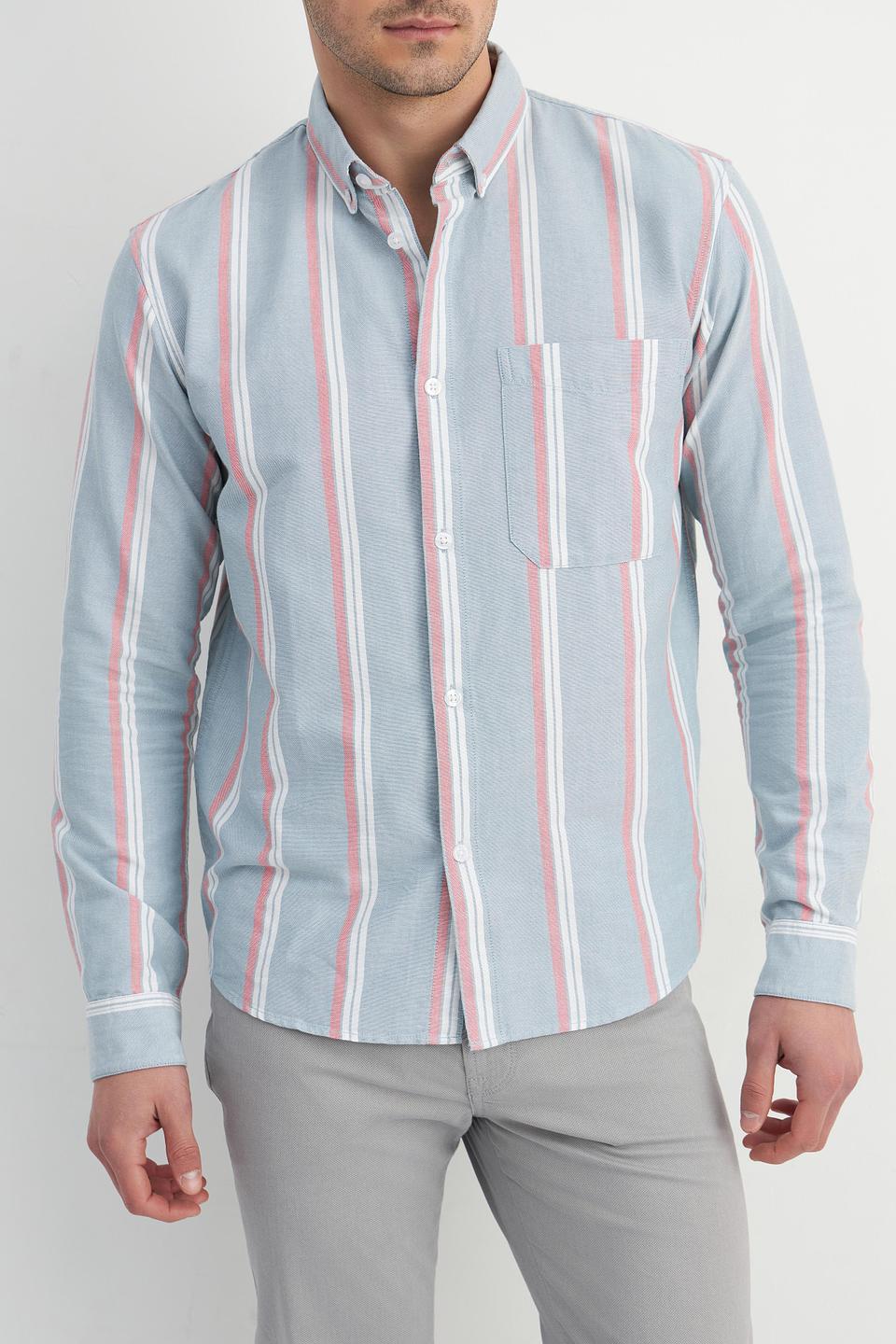 Рубашка Tom Tailor в полоску голубую