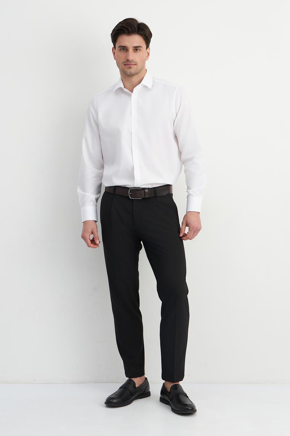 Ремень Bugatti ACC коричневый с декоративной строчкой