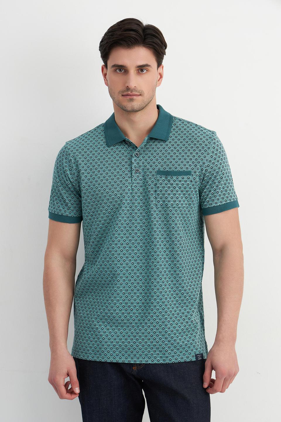 Поло Lerros с принтом зеленый