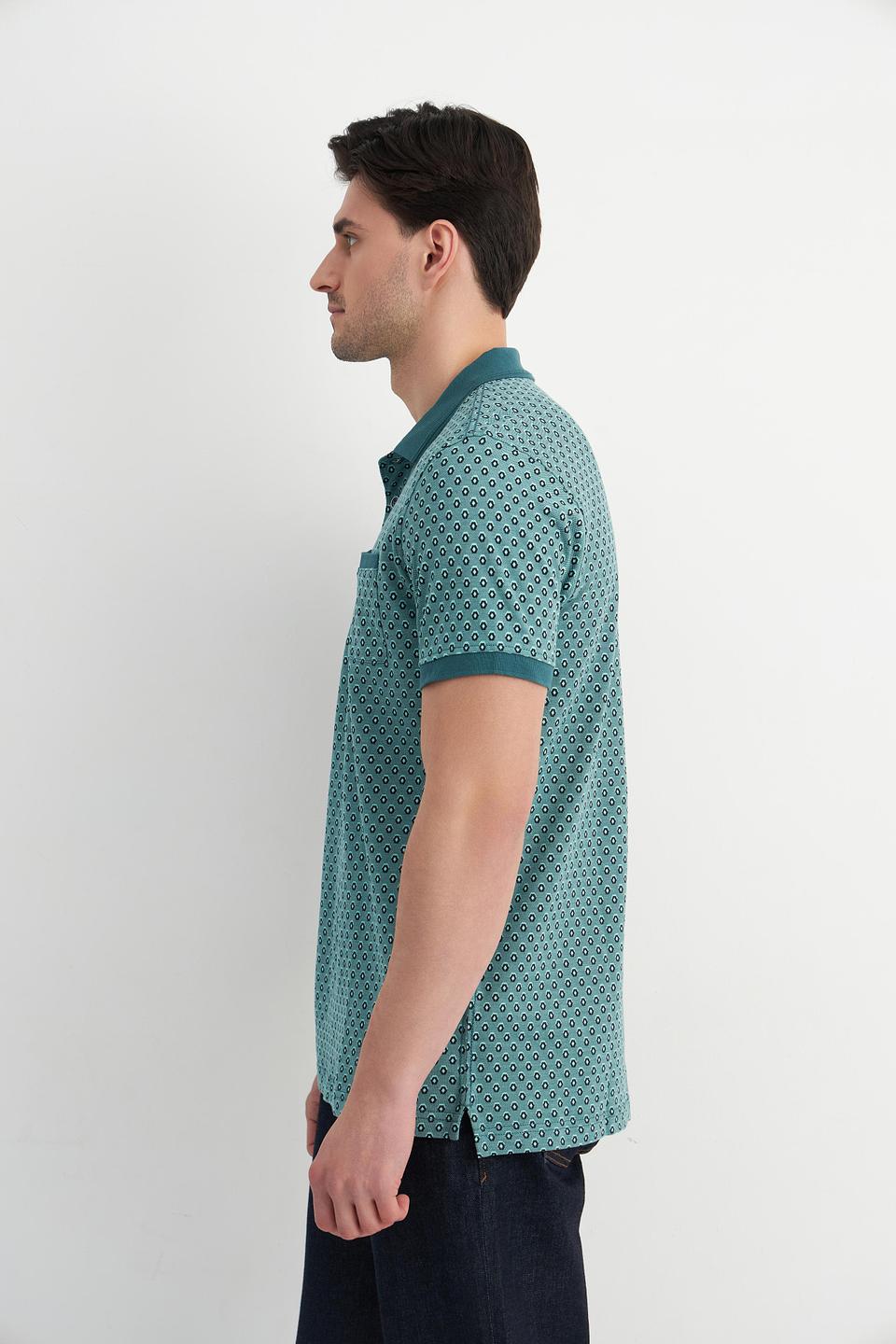 Поло Lerros с принтом зеленый