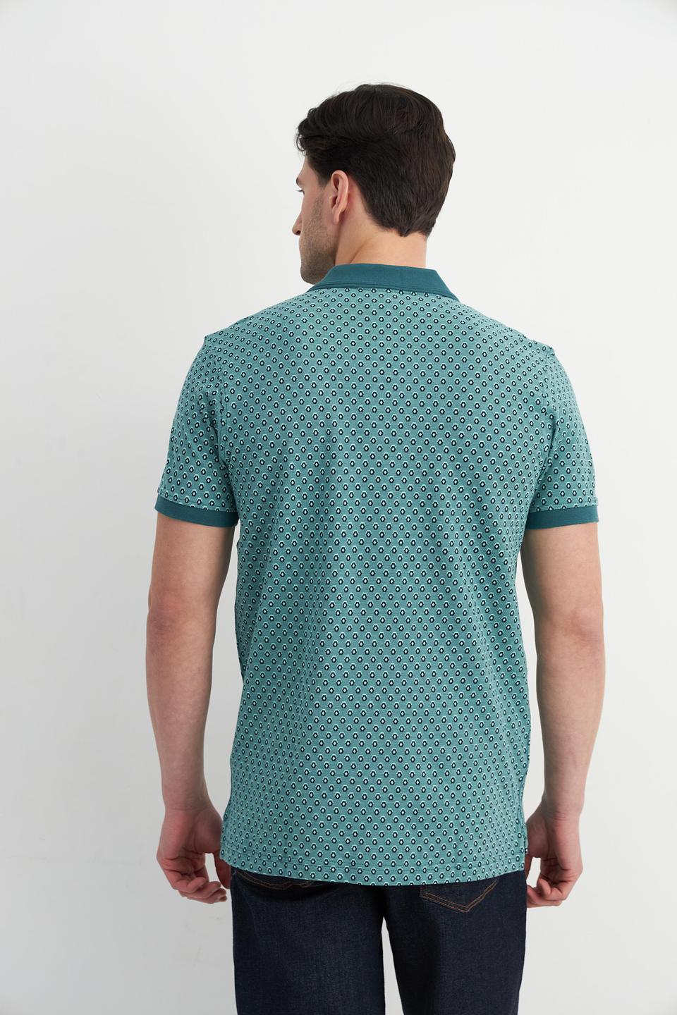 Поло Lerros с принтом зеленый