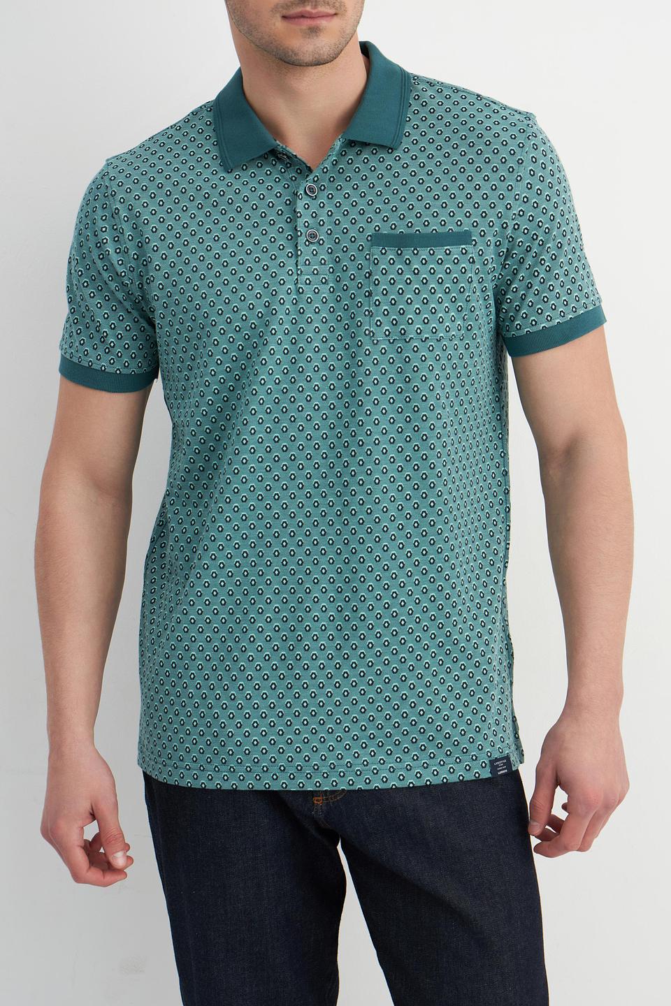 Поло Lerros с принтом зеленый