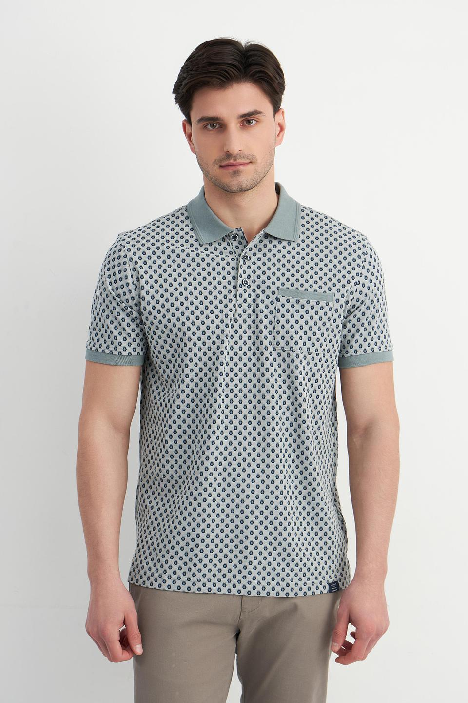 Поло Lerros с принтом мятное