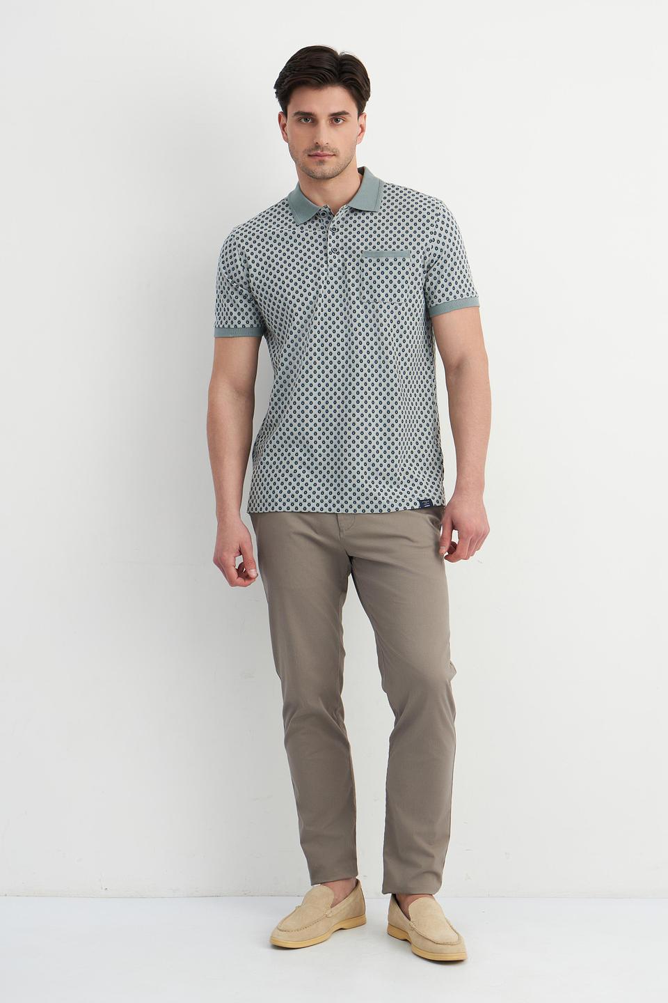 Поло Lerros с принтом мятное