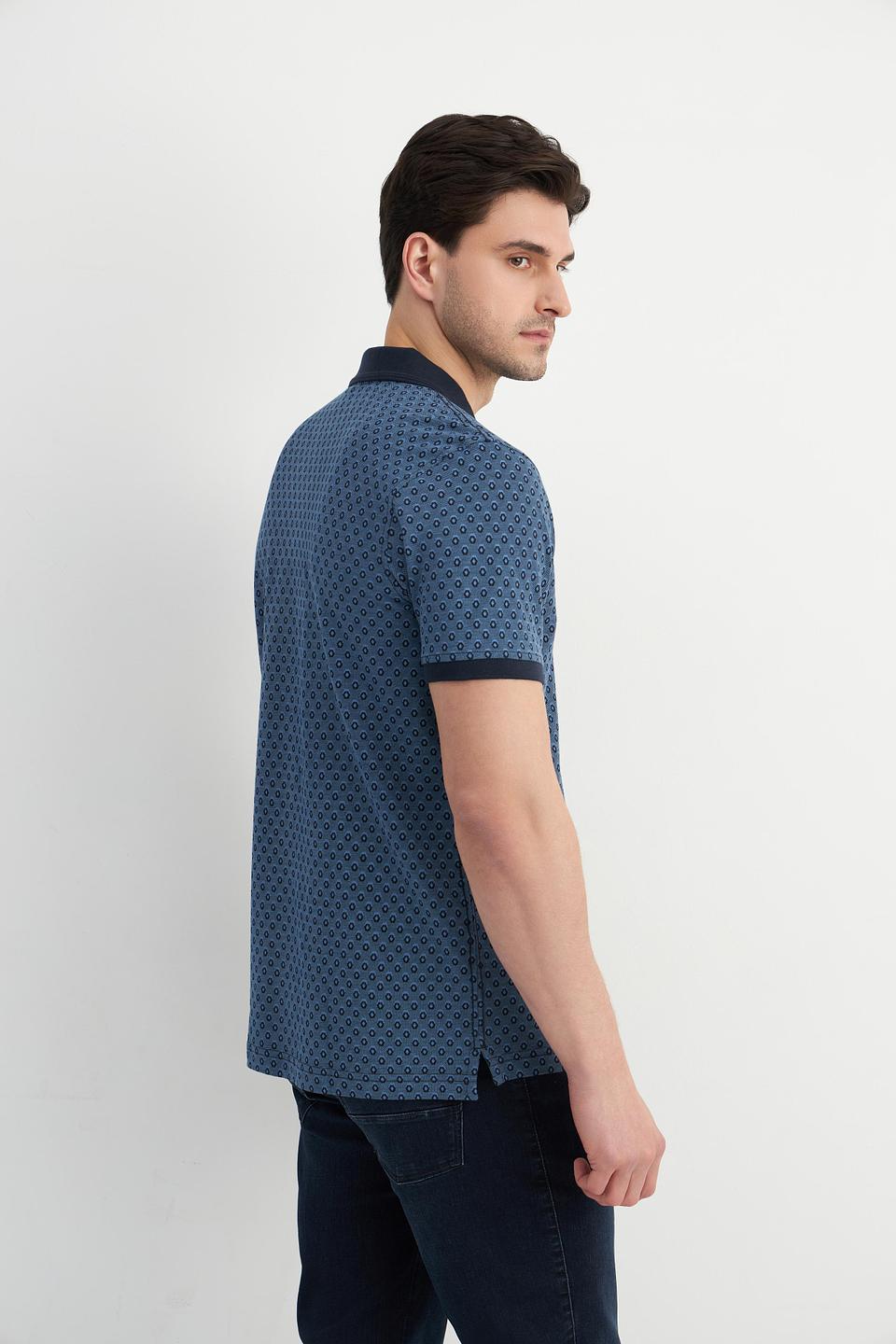 Поло Lerros с принтом синий