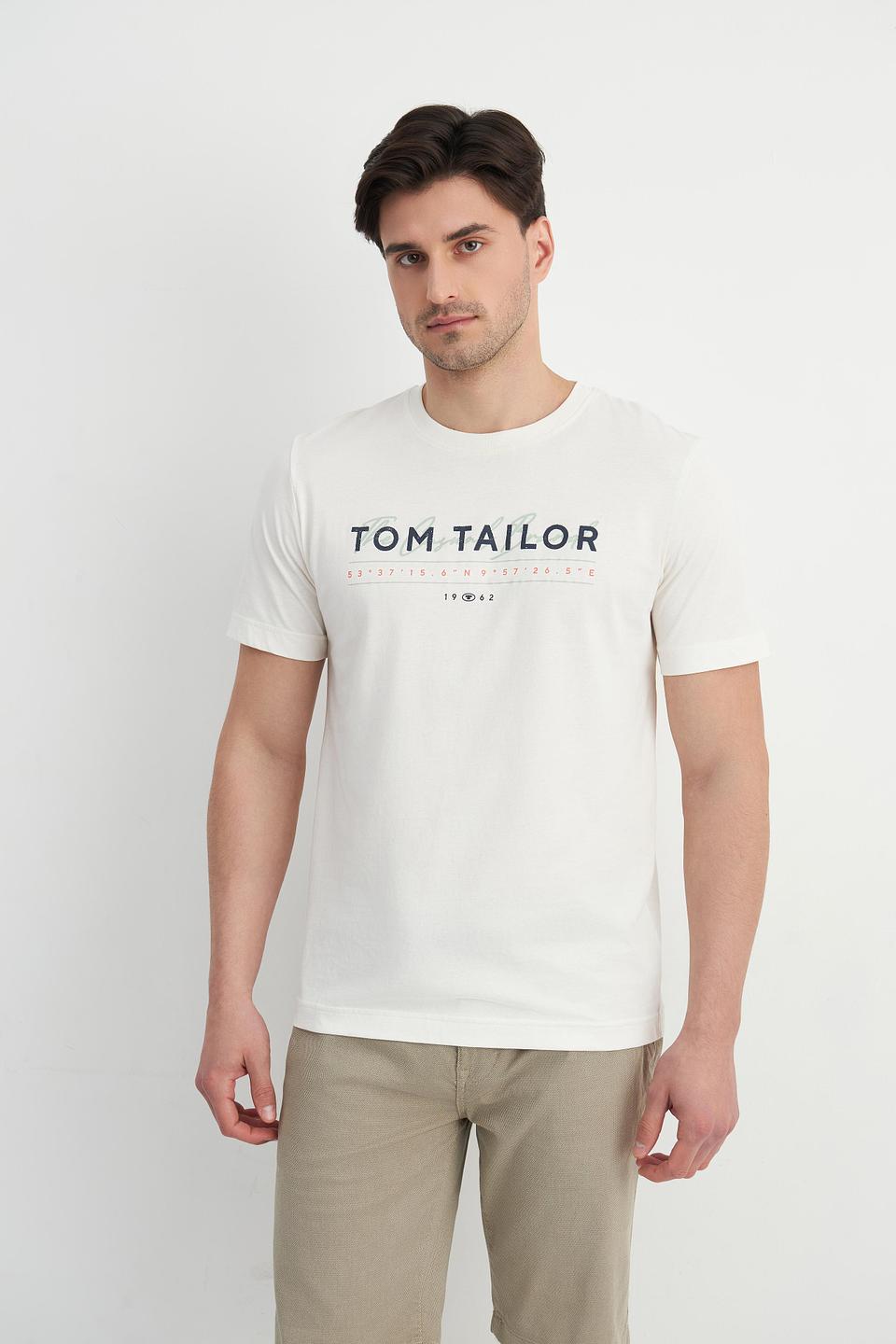 Футболка Tom Tailor белый с логотипом