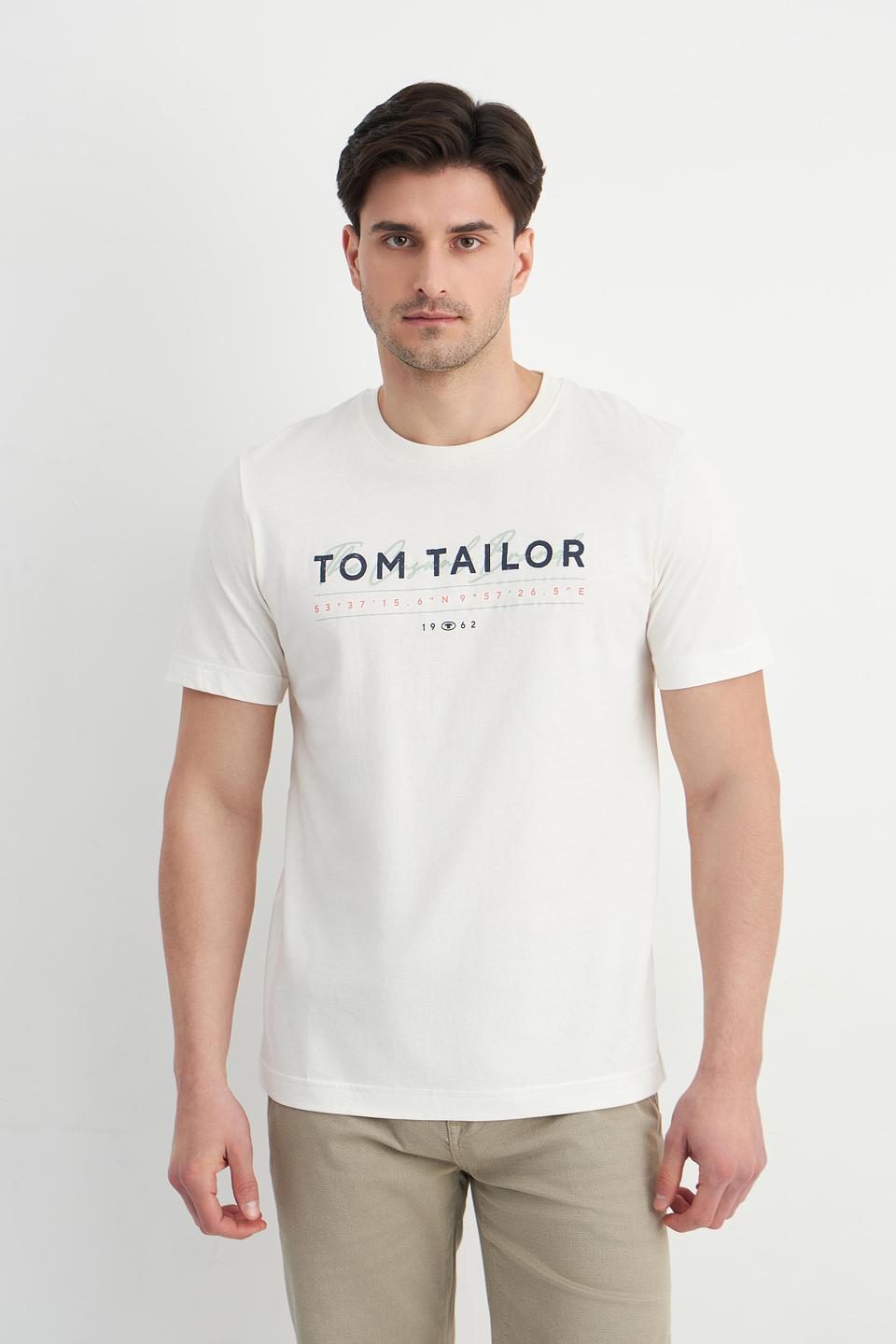 Футболка Tom Tailor белый с логотипом