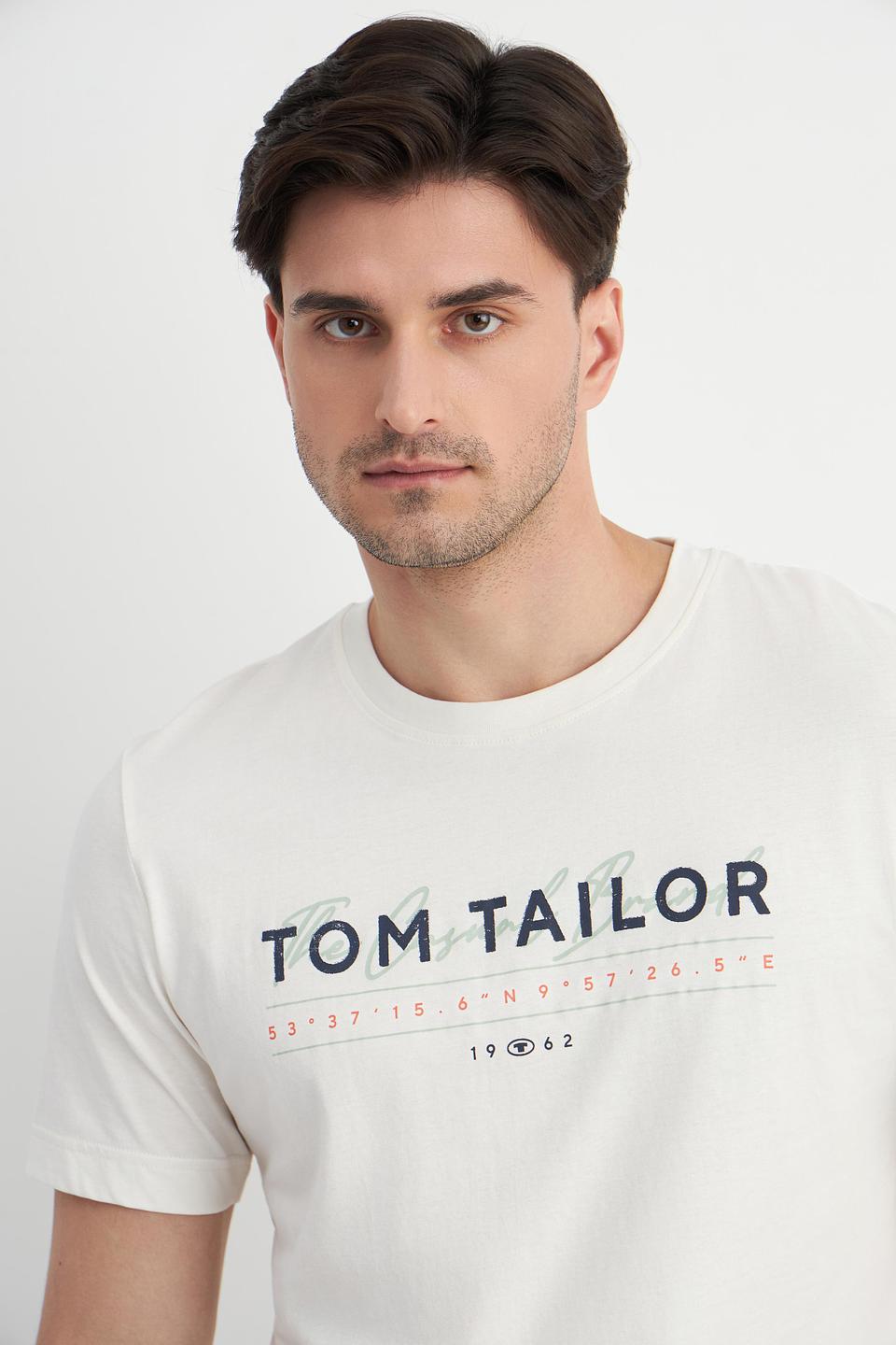 Футболка Tom Tailor белый с логотипом