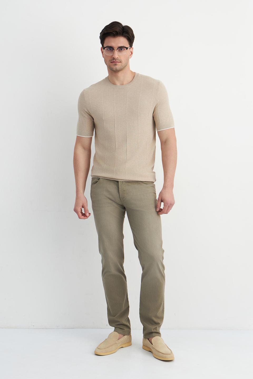 Пуловер Cinque бежевый с коротким рукавом