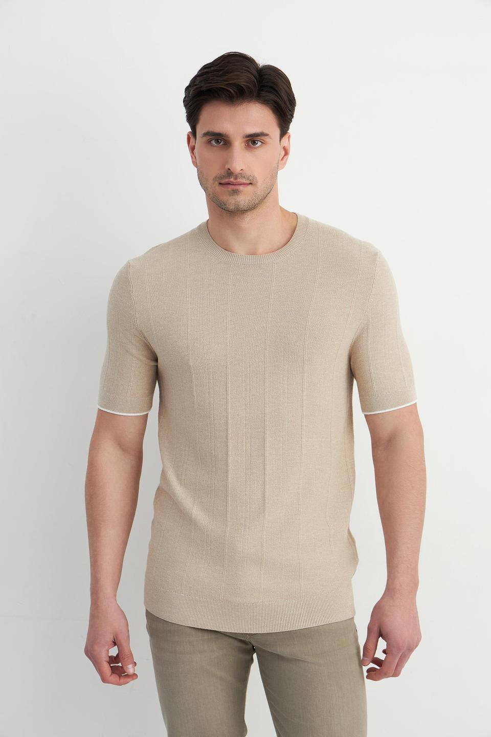 Пуловер Cinque бежевый с коротким рукавом