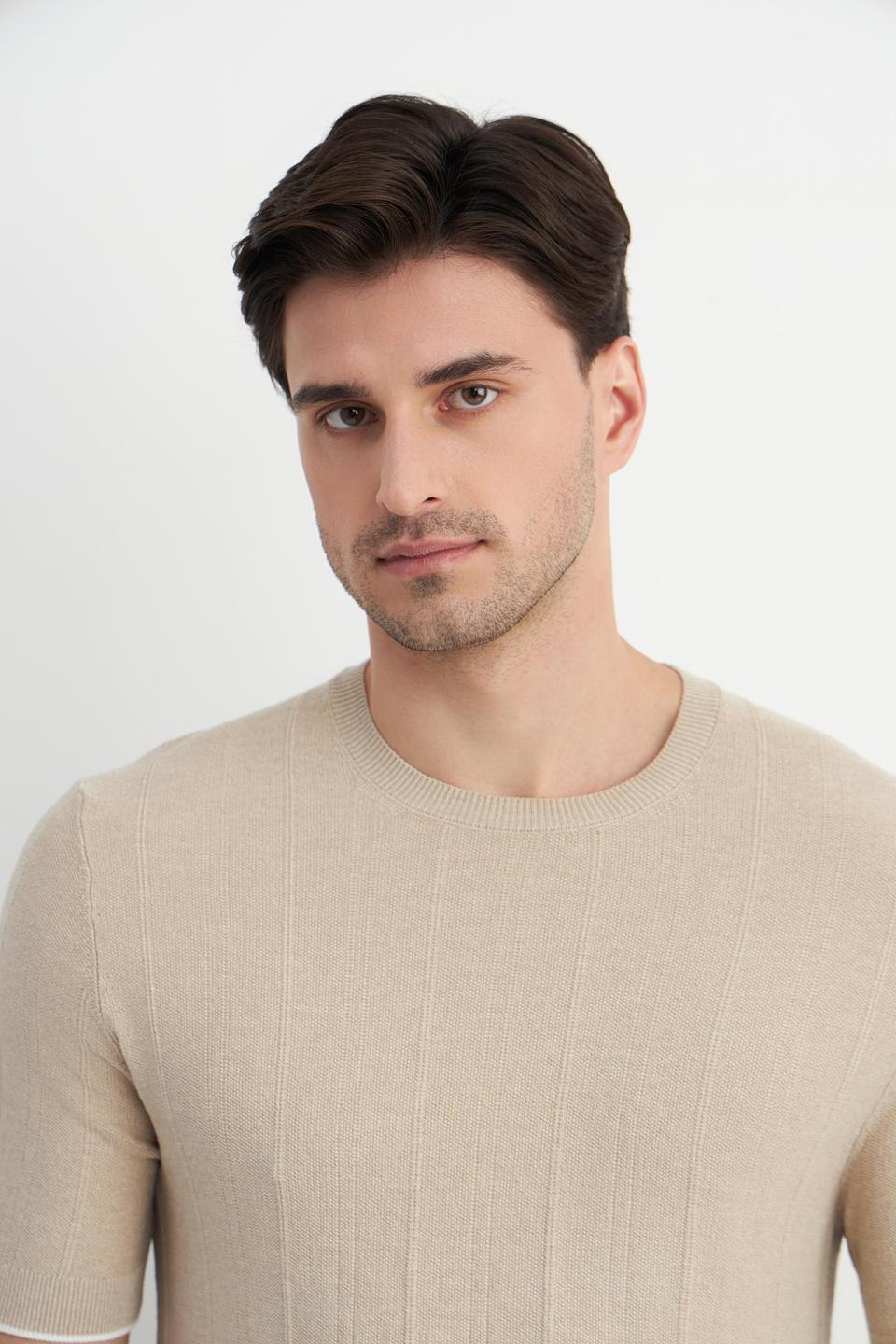 Пуловер Cinque бежевый с коротким рукавом