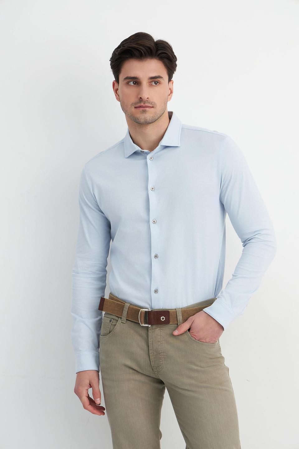 Рубашка Cinque голубая Slim Fit