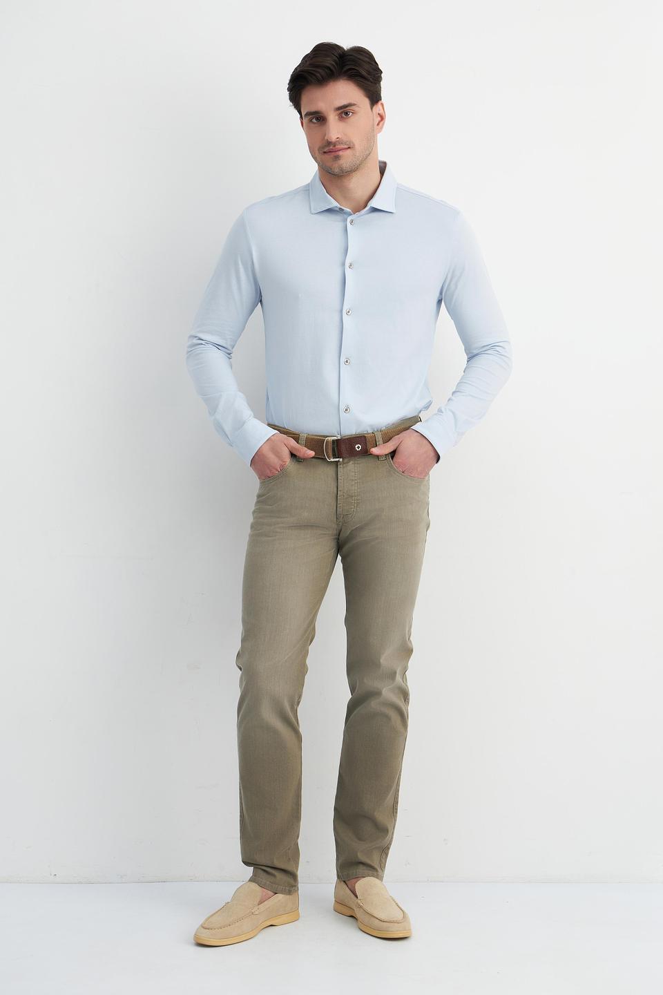 Рубашка Cinque голубая Slim Fit