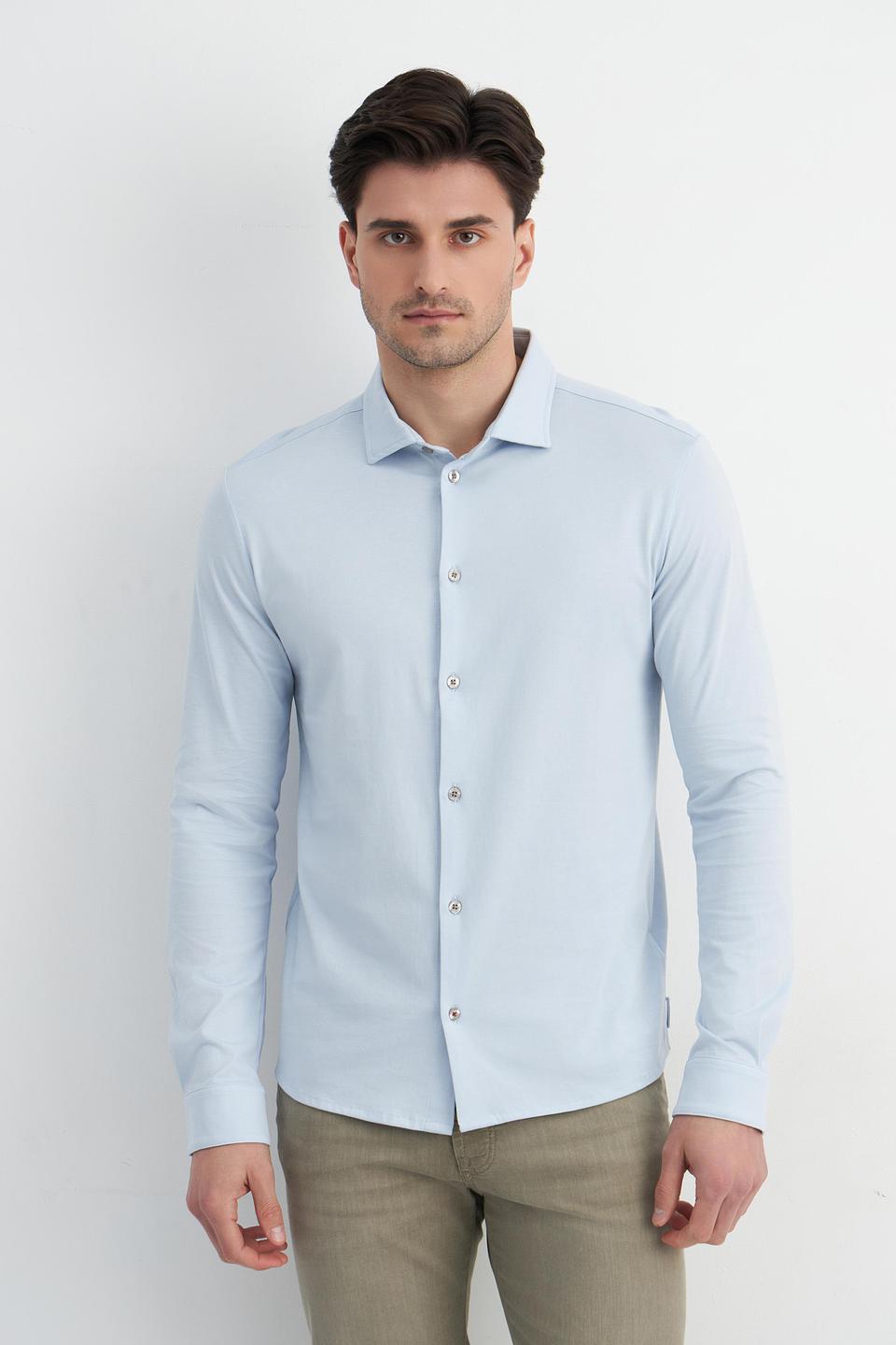 Рубашка Cinque голубая Slim Fit