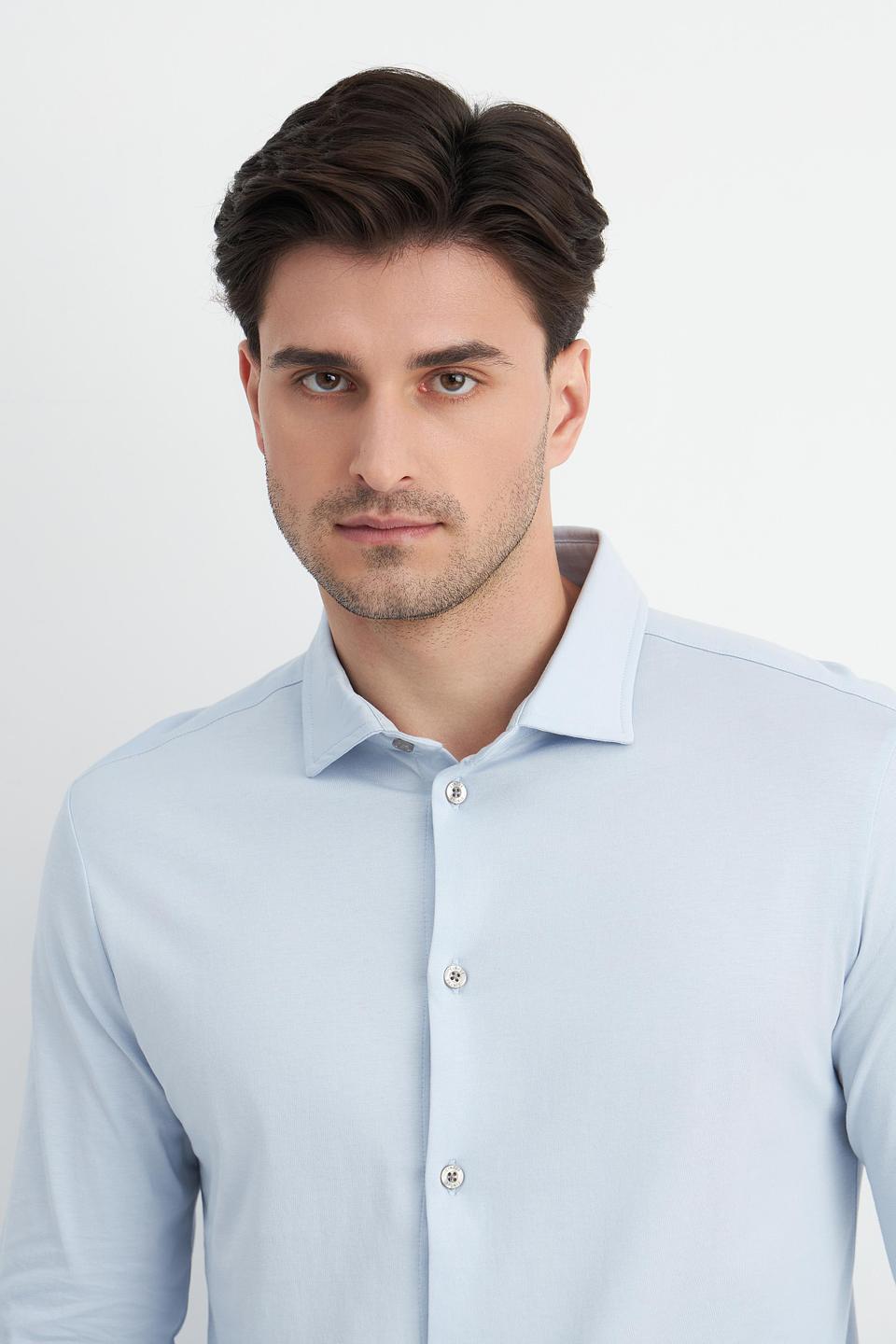 Рубашка Cinque голубая Slim Fit