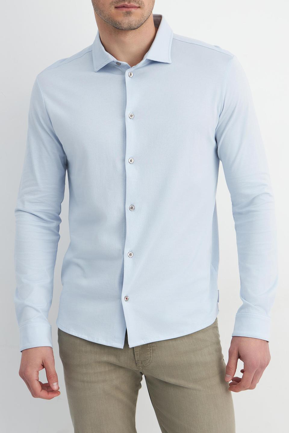 Рубашка Cinque голубая Slim Fit