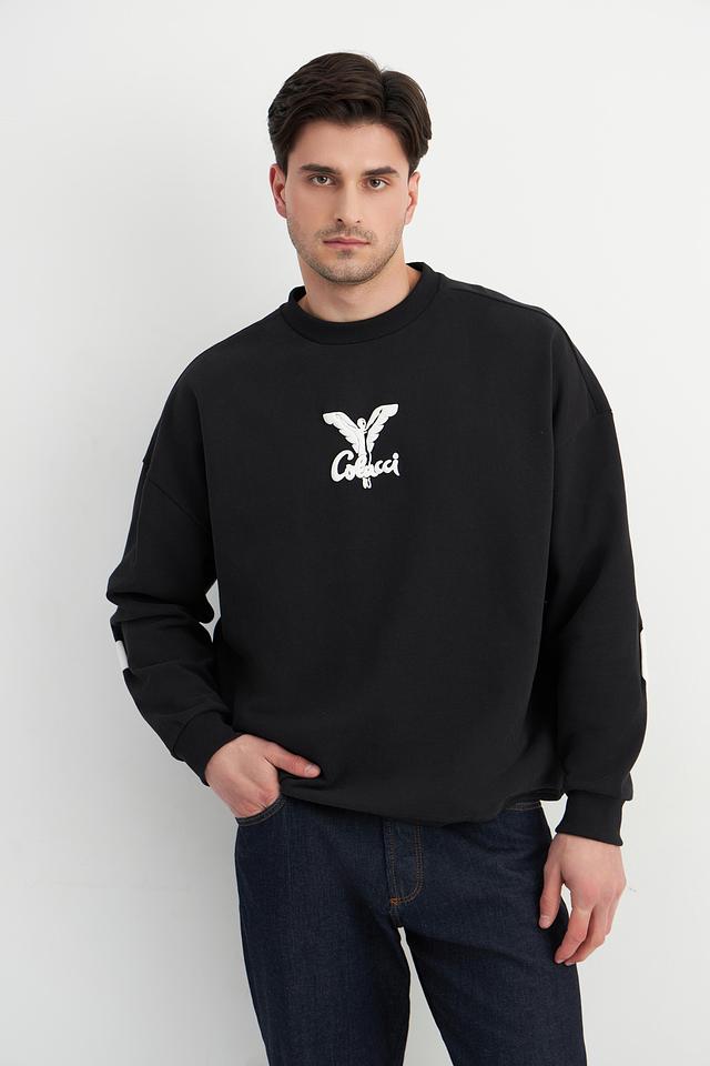 Свитшот Carlo Colucci с логотипом чёрный