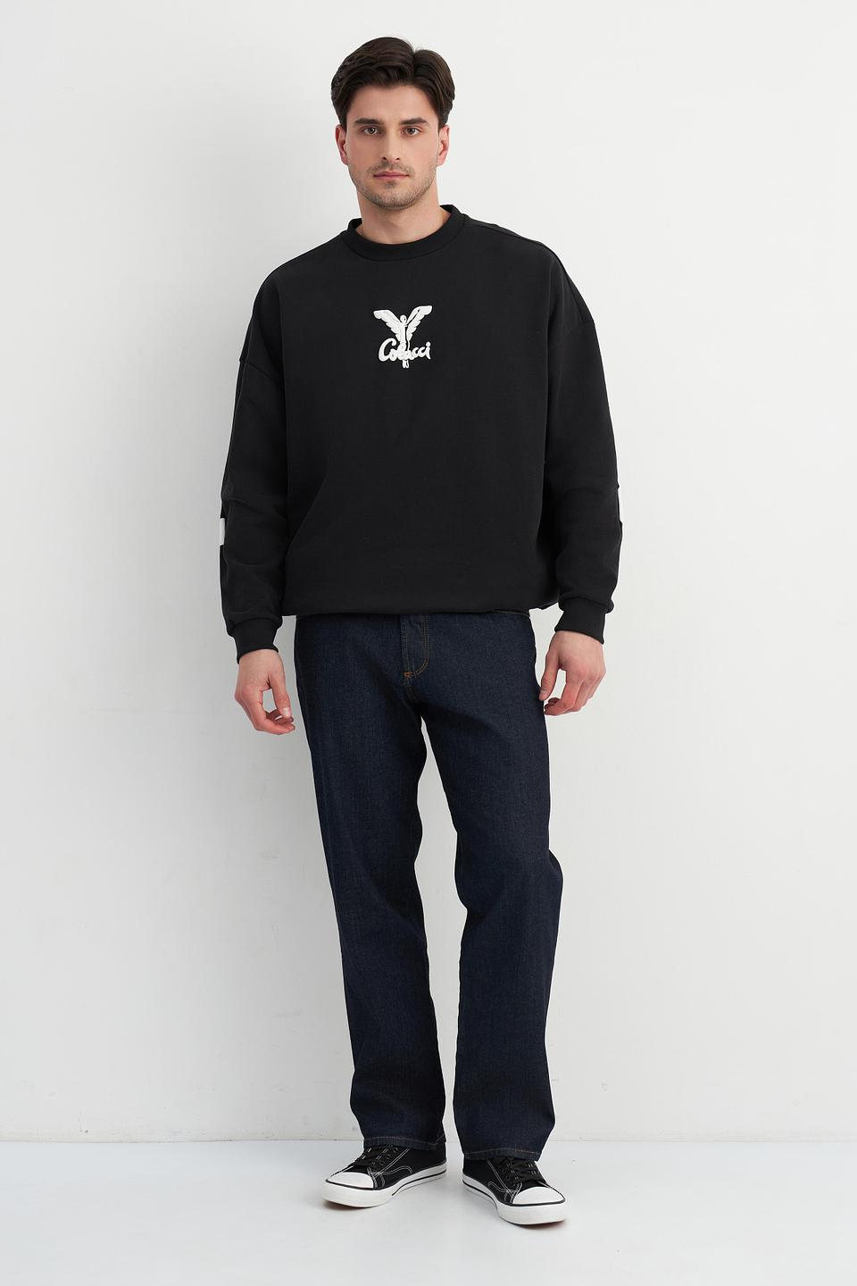 Свитшот Carlo Colucci с логотипом чёрный