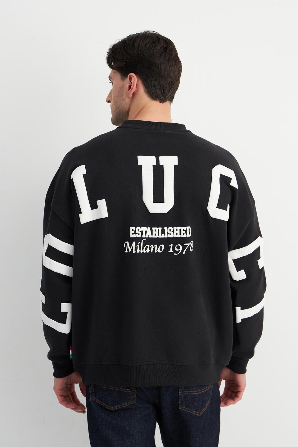 Свитшот Carlo Colucci с логотипом чёрный