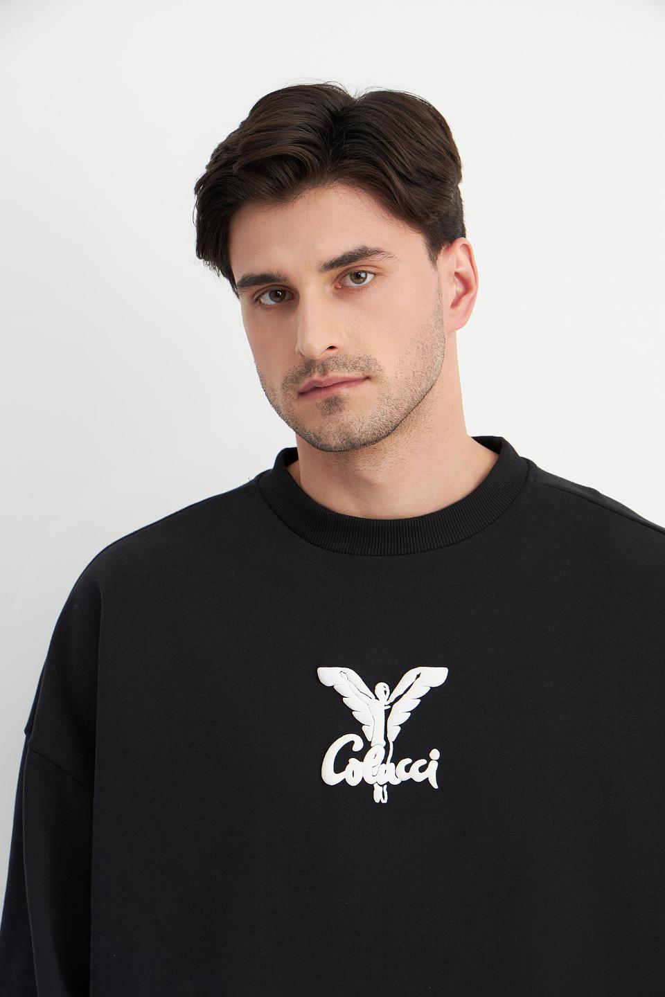 Свитшот Carlo Colucci с логотипом чёрный