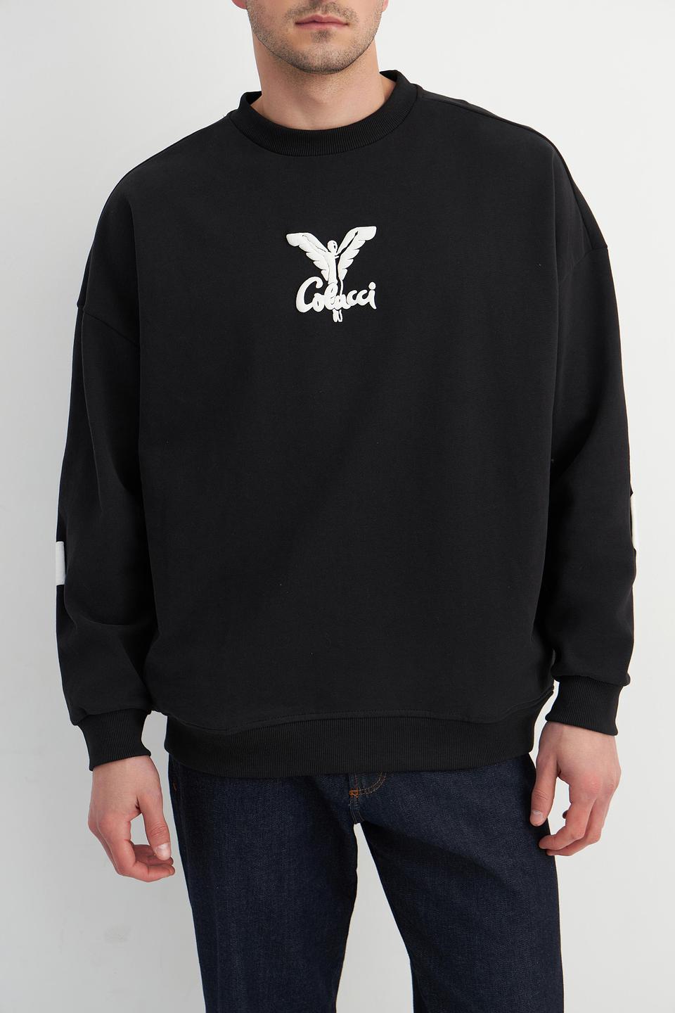 Свитшот Carlo Colucci с логотипом чёрный