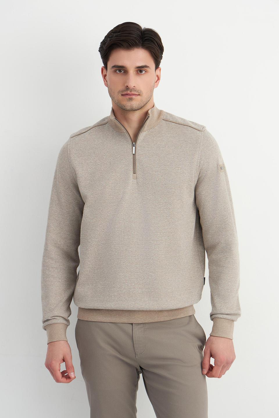 Пуловер Bugatti с молнией бежевый