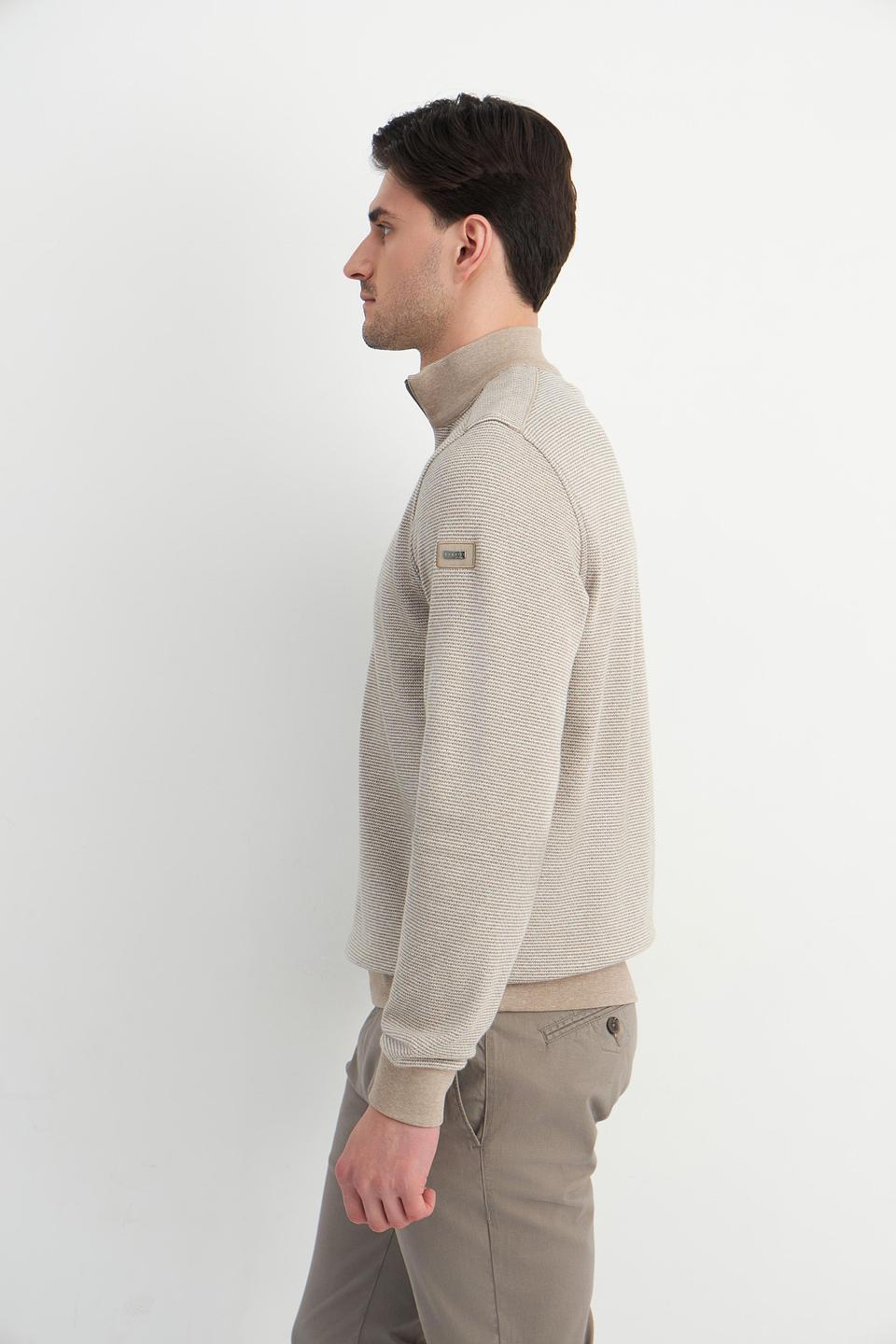 Пуловер Bugatti с молнией бежевый