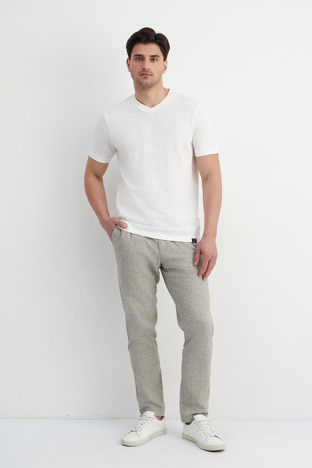 Брюки Bugatti лен, серые