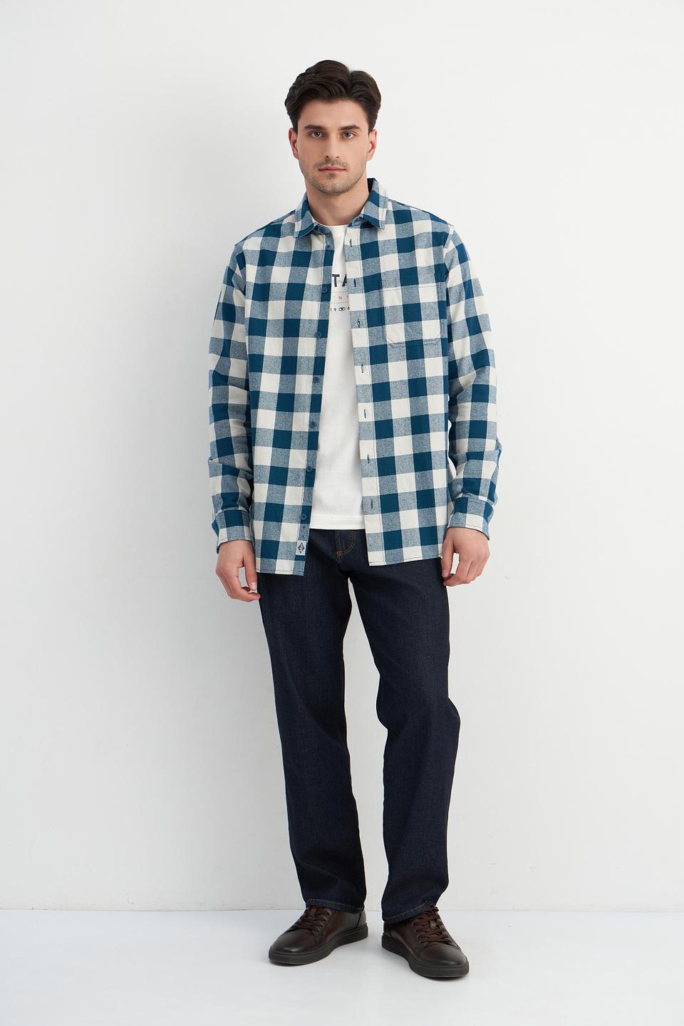 Рубашка Lee Cooper в клетку синяя