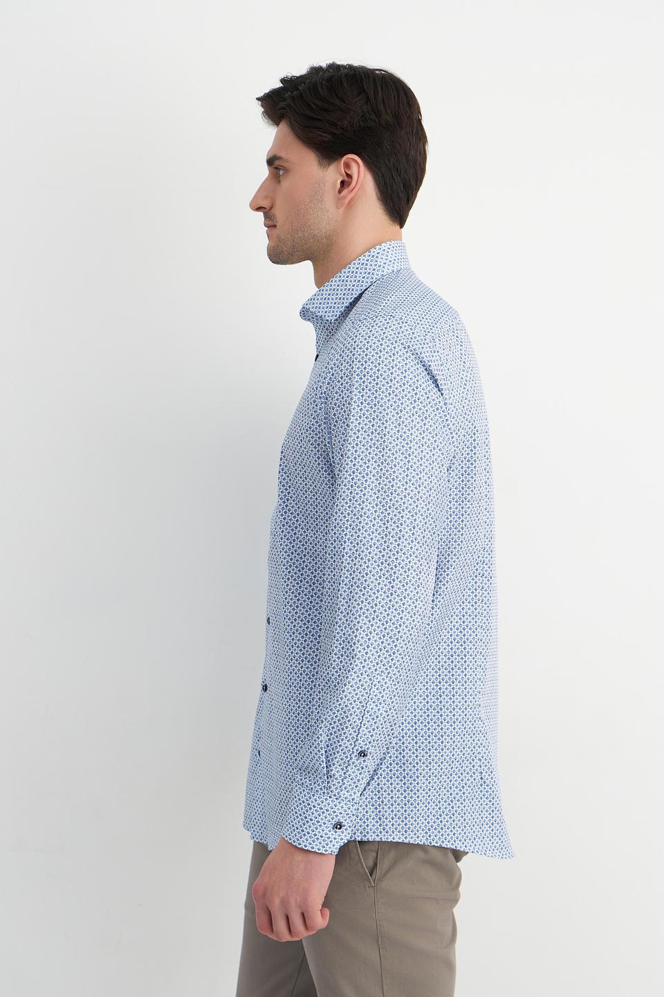 Рубашка Venti с принтом голубой