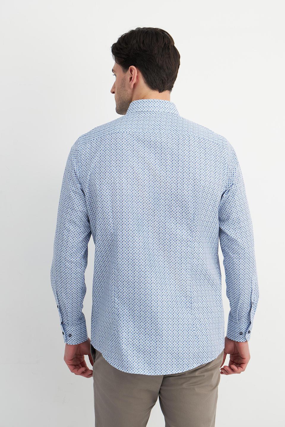 Рубашка Venti с принтом голубой