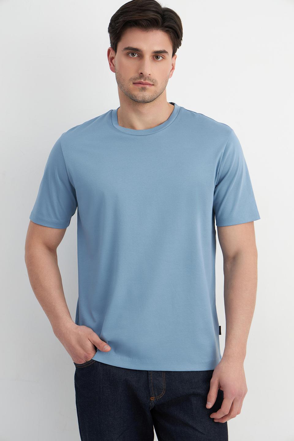 Футболка Bugatti gold голубая